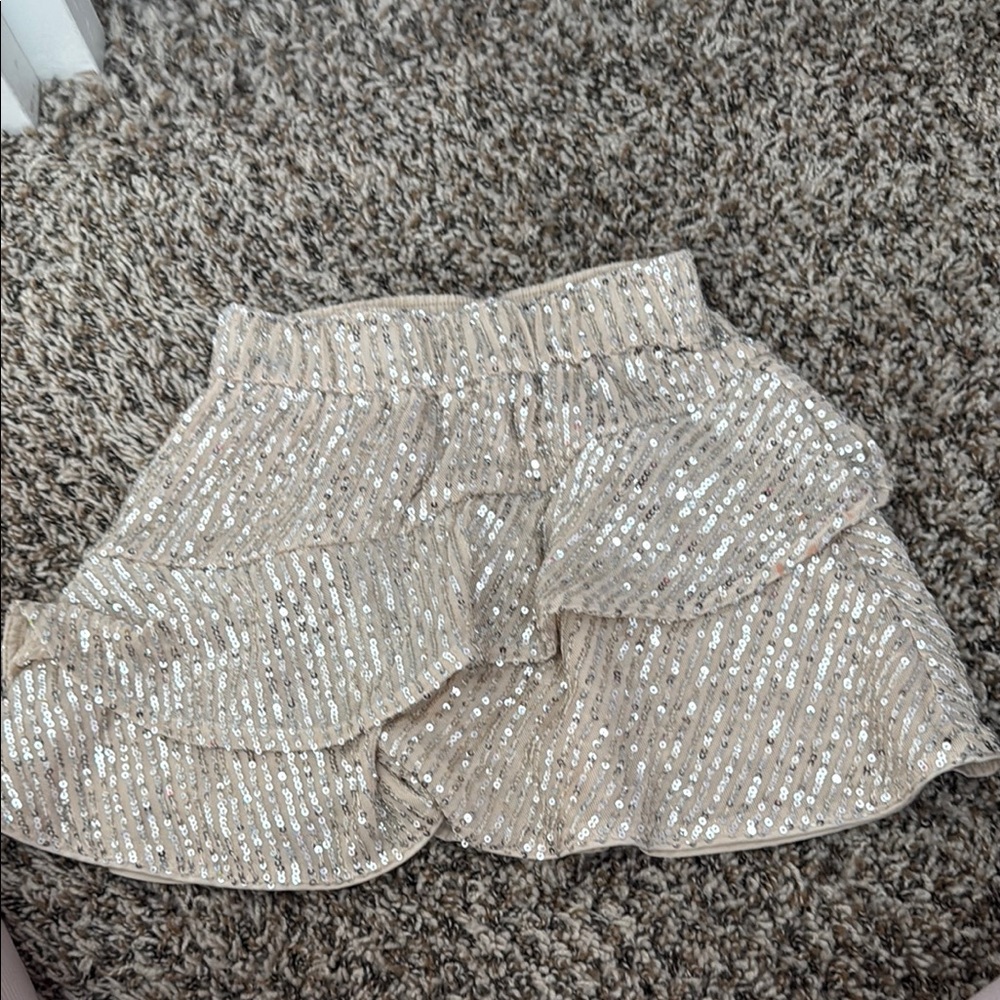 Abercrombie Kids Gold Sequin Mini Skirt